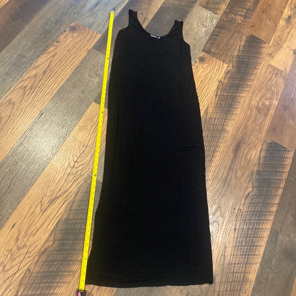 Boohoo black long maxi dress. US size 12
